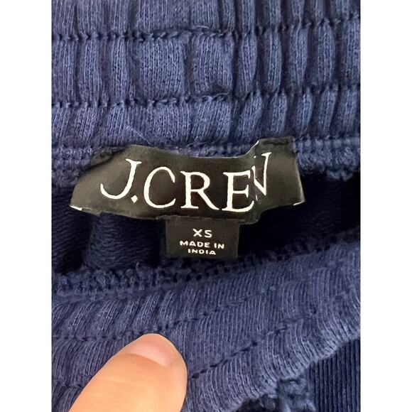 J. Crew University Terry Pull On Tie-Waist Lounge Short Navy Blue Womens XS NWT - Picture 4 of 6